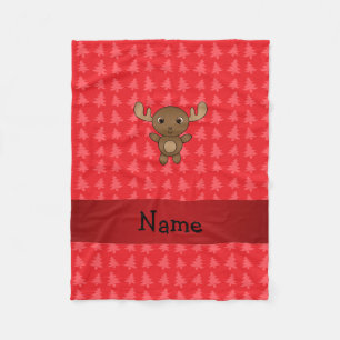 Personalisierter Name Elche Fleecedecke