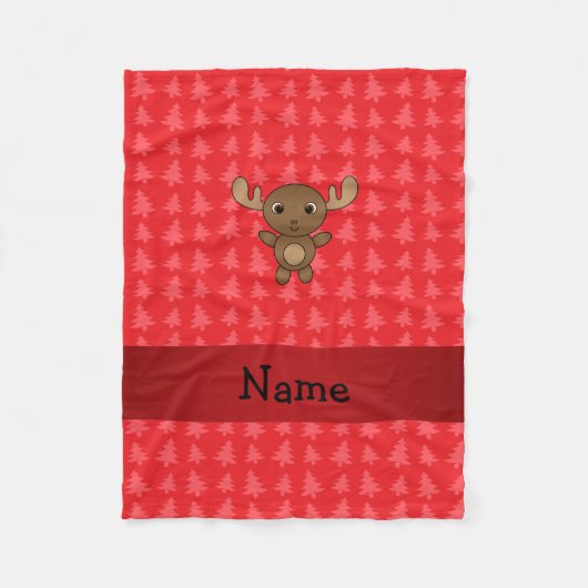 Personalisierter Name Elche Fleecedecke (Vorderseite)