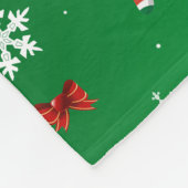 Personalisierter Name Elche Weihnachtsmuster Fleecedecke (Ecke)