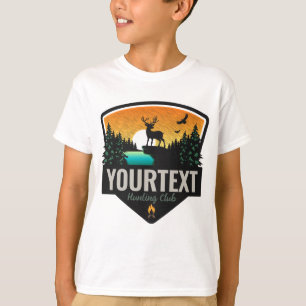 Personalisierter NAME-Elchjagd-Wilderness-Sonnenun T-Shirt