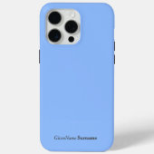 Personalisierter Name Elegant Einfache Pastel Blau Case-Mate iPhone Hülle (Rückseite)
