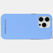 Personalisierter Name Elegant Einfache Pastel Blau Case-Mate iPhone Hülle (Rückseite (Horizontal))