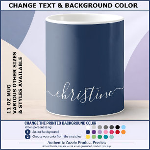 Personalisierter Name Elegant Hübsche Schrift Text Kaffeetasse