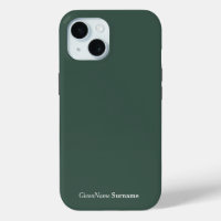 Personalisierter Name Elegant Mineral Green Gray