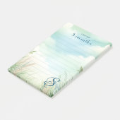 Personalisierter Name Elegant Monogram Lined Post-it Klebezettel (angewinkelt)