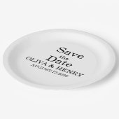 PERSONALISIERTER NAME ELEGANT SAVE THE DATE PAPPTELLER (Schrägansicht)
