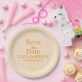 PERSONALISIERTER NAME ELEGANT SAVE THE DATE PAPPTELLER (Party)