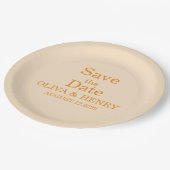 PERSONALISIERTER NAME ELEGANT SAVE THE DATE PAPPTELLER (Schrägansicht)