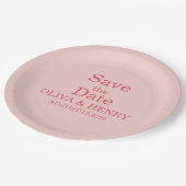 PERSONALISIERTER NAME ELEGANT SAVE THE DATE PAPPTELLER (Schrägansicht)