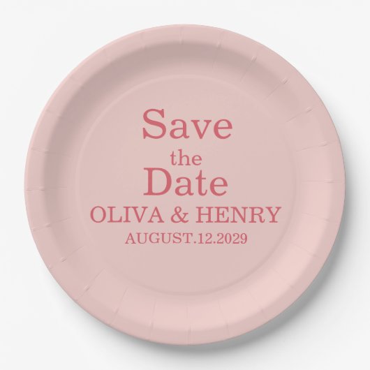 PERSONALISIERTER NAME ELEGANT SAVE THE DATE PAPPTELLER (Vorderseite)