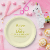 PERSONALISIERTER NAME ELEGANT SAVE THE DATE PAPPTELLER (Party)