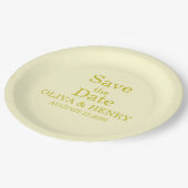 PERSONALISIERTER NAME ELEGANT SAVE THE DATE PAPPTELLER (Schrägansicht)