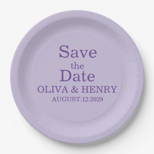 PERSONALISIERTER NAME ELEGANT SAVE THE DATE PAPPTELLER (Vorderseite)