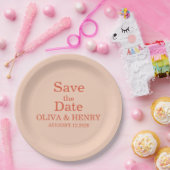 PERSONALISIERTER NAME ELEGANT SAVE THE DATE PAPPTELLER (Party)