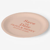 PERSONALISIERTER NAME ELEGANT SAVE THE DATE PAPPTELLER (Schrägansicht)