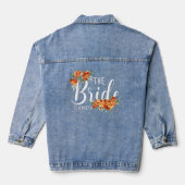Personalisierter Name Elegant Script floral The Br Jeansjacke (Rückseite)