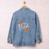 Personalisierter Name Elegant Script floral The Br Jeansjacke (Hangar)