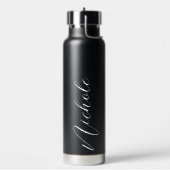 Personalisierter Name Elegant Script Typografy Mod Trinkflasche (Links)