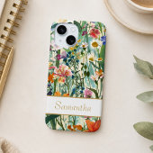 Personalisierter Name Eleganter Garten Floral Case-Mate iPhone Hülle