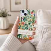 Personalisierter Name Eleganter Garten Floral Case-Mate iPhone Hülle