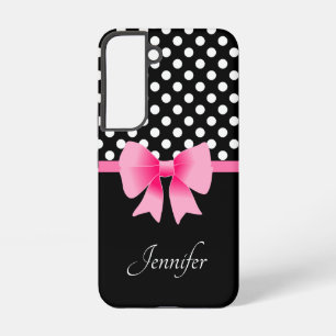 Personalisierter Name Eleganter Rosa Bogen Samsung Galaxy Hülle