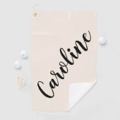 Personalisierter Name Elegantes Minimalistisches S Golfhandtuch (Insitu)