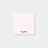 Personalisierter Name Elegantes Script Rosa Zuhaus Post-it Klebezettel (Vorderseite)