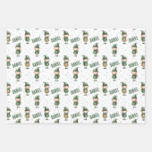 Personalisierter Name Elf Weihnachten Geschenkpapier Set (Vorderseite 2)