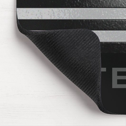 Personalisierter Name: Embossed Thin Blue Line Fla Mousepad (Ecke)