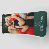 Personalisierter Name Emerald Green Foto Golf Headcover (Vorderseite)