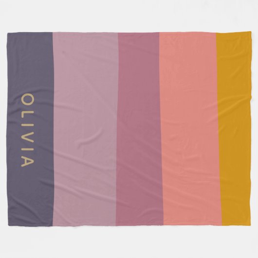 Personalisierter Name Erdung Warme, geschmolzene S Fleecedecke (Vorderseite (Horizontal))