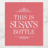 Personalisierter Name | Erstellen Sie Ihr eigenes Weinetikett (Einzelnes Label)