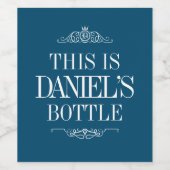 Personalisierter Name | Erstellen Sie Ihr eigenes Weinetikett (Einzelnes Label)