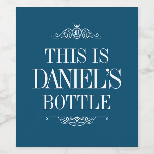 Personalisierter Name | Erstellen Sie Ihr eigenes Weinetikett (Einzelnes Label)