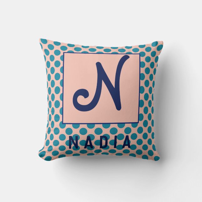 Personalisierter Name Erstentwurf Kissen (Vorderseite)