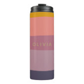 Personalisierter Name Erster Minimalistischer Farb Thermosbecher (Vorderseite)