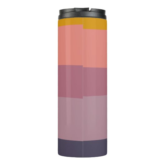 Personalisierter Name Erster Minimalistischer Farb Thermosbecher (Rückseite)