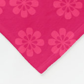 Personalisierter Name Esel Rosa Blume Fleecedecke (Ecke)