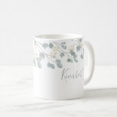 Personalisierter Name Eucalyptus Kaffeetasse (VorderseiteRechts)