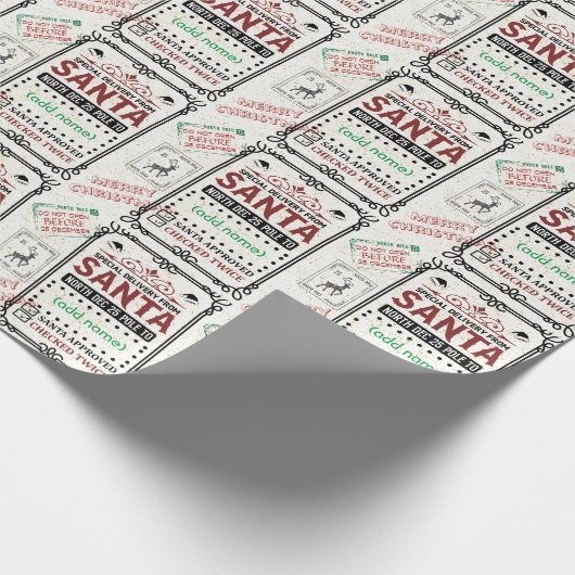 Personalisierter Name Express-Lieferung 1 Packpapi Geschenkpapier (Ecke)