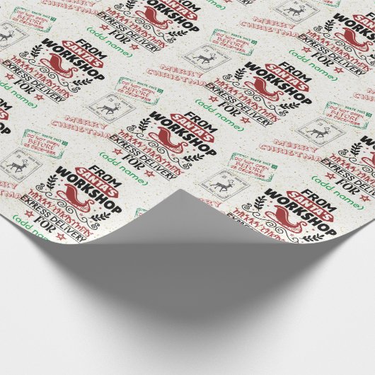 Personalisierter Name Express Lieferung 2Wrapper Geschenkpapier (Ecke)