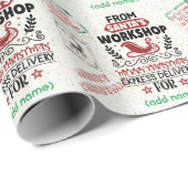 Personalisierter Name Express Lieferung 2Wrapper Geschenkpapier (Rolleneckpunkt)