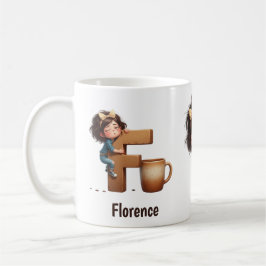 Personalisierter Name & F Schlaftrunkener Morgen K Kaffeetasse