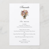 Personalisierter Name Fall Blume Hochzeit Menükarte (Vorderseite)