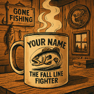 Personalisierter Name Fall Line Bass Zweifarbige Tasse