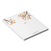 Personalisierter Name Fallende Herbstverluste Notizblock (angewinkelt)