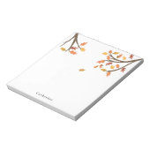 Personalisierter Name Fallende Herbstverluste Notizblock (Rotiert)