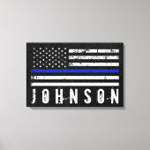 Personalisierter Name: Falsche Polizeiflagge Leinwanddruck (Vorderseite)