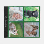 Personalisierter Name Familie Foto und Haustiere Fleecedecke (Vorderseite (Horizontal))