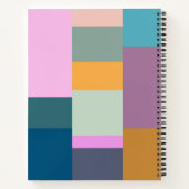 Personalisierter Name Farbenfroh Modernes geometri Notizblock (Rückseite)